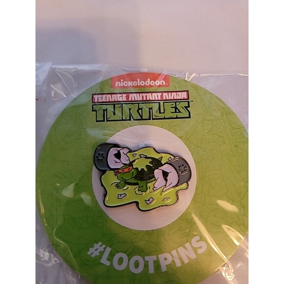 (2) Teenage Mutant Ninja Turtles Ooze Pin #Lootpins 2019 Loot Crate Nickelodeon - Picture 2 of 8